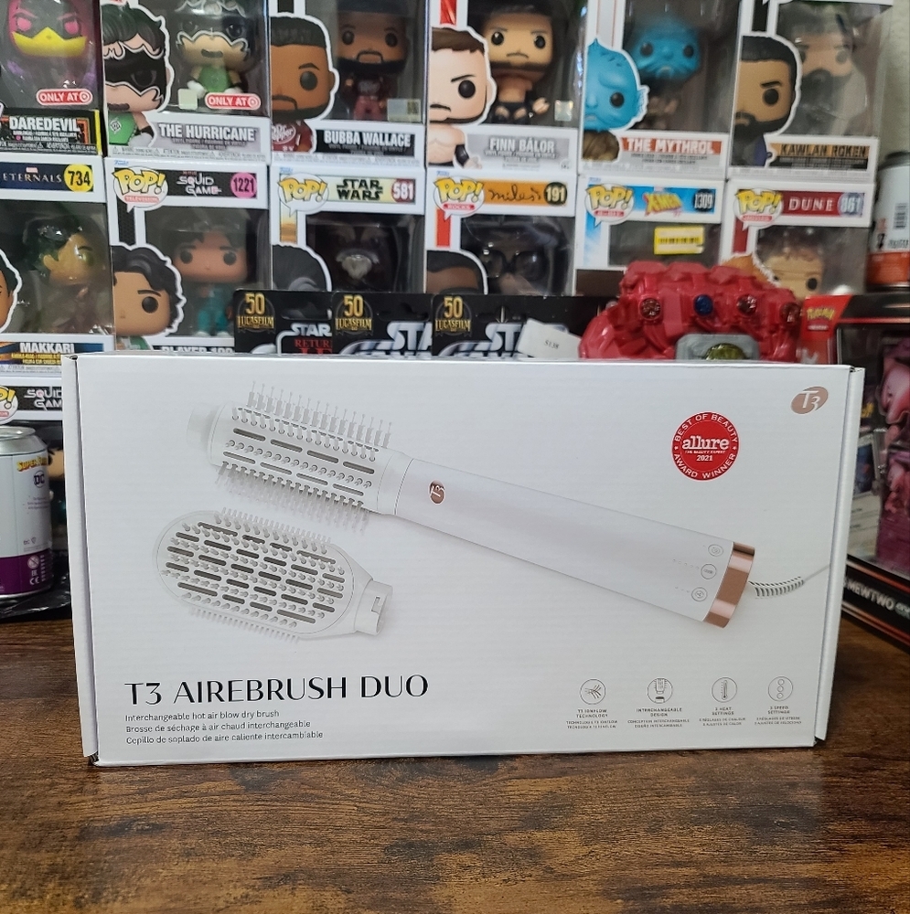 BRAND NEW T3 AireBrush Duo Hair Dryer - White/Rose Gold - Picture 4 of 6